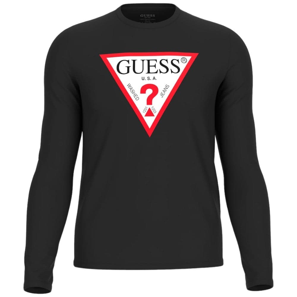 Guess t-shirt nera manica lunga logo grande M2YI31-I3Z14 - 3
