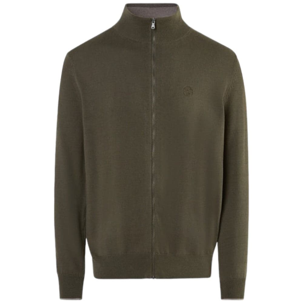 North Sails cardigan full zip verde oliva 699924 - 2