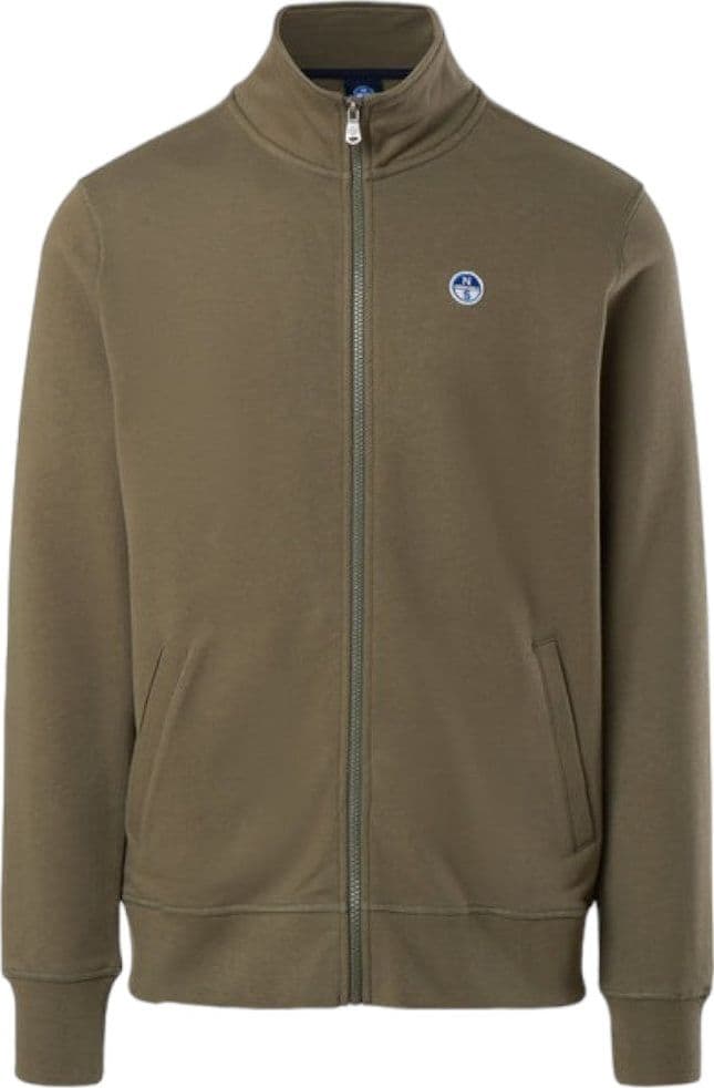 North Sails felpa con zip verde oliva Basic 691221 - 6