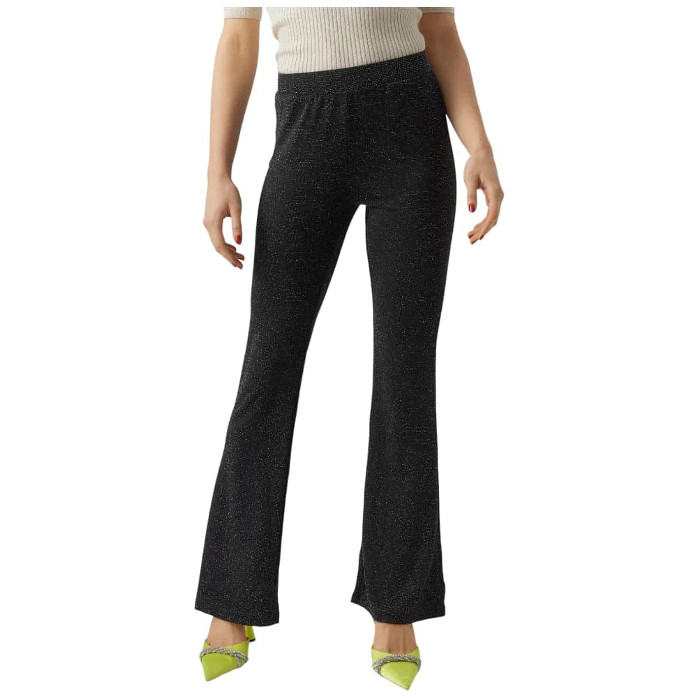 Vero Moda pantalone flare nero luccicoso Kanva – XS – pantaloni