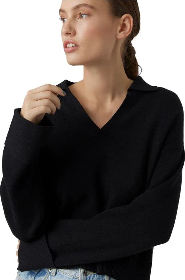 Vero-Moda-maglioncino-polo-nero-Gold