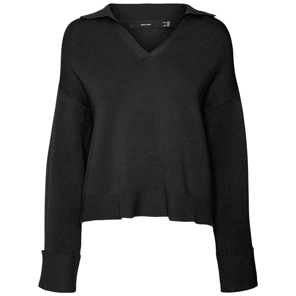 Vero Moda maglioncino polo nero Gold in Maglioni Prodotti di Classe - Nocera Superiore, commercioVirtuoso.it