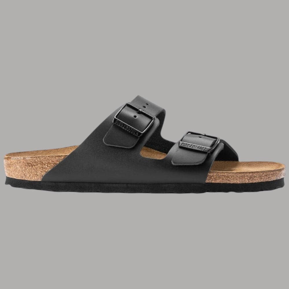 Birkenstock Ciabatte Arizona Nero Pelle Plantare Anatomico Narrow Fit – 36 – grigio