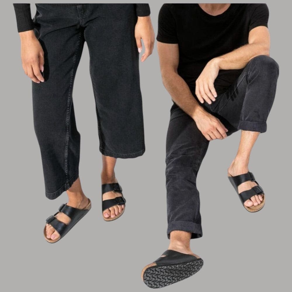 Birkenstock ciabatte Arizona nere in pelle 051193 Ciabatte Birkenstock