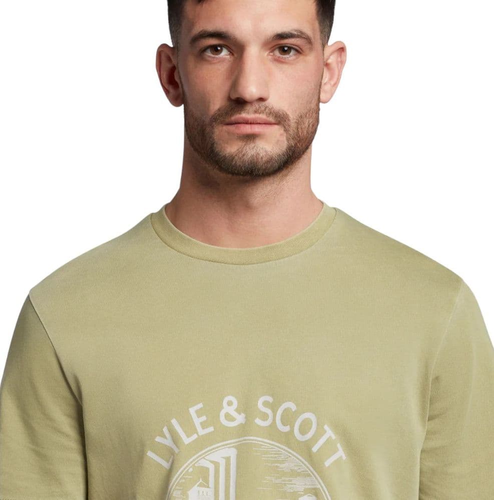 Lyle & Scott t-shirt hawick print verde TS1806V T-shirt Lyle & Scott