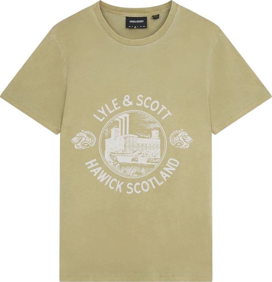 Lyle & Scott t-shirt hawick print verde TS1806V - 4