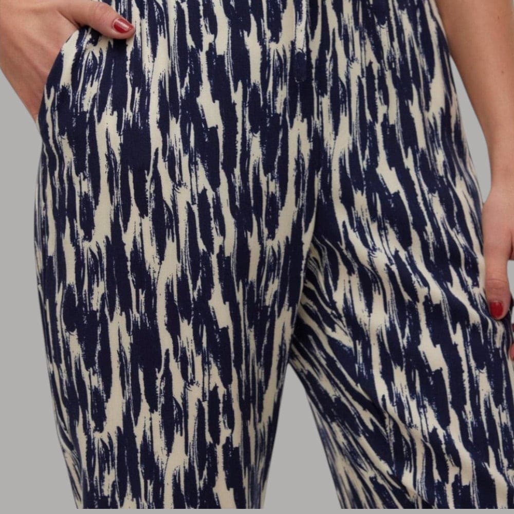 Vero Moda pantalone bianco blu Easy Joy 10302045 Pantaloni Vero Moda