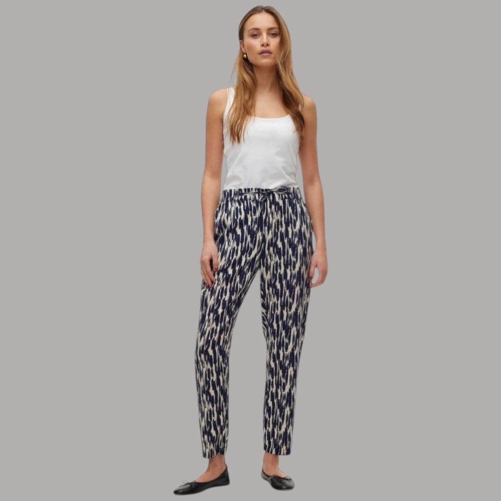Vero Moda pantalone bianco blu Easy Joy 10302045 Pantaloni Vero Moda