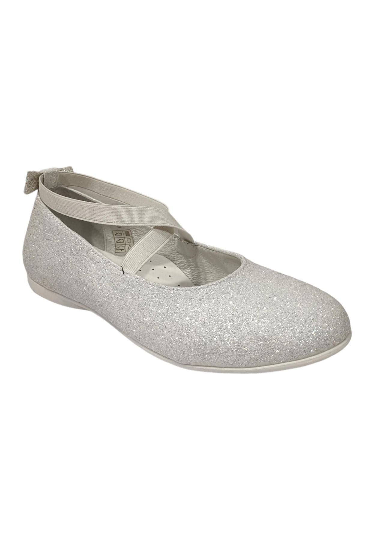 Ballerina bambina Platis P2080 bianco multicolore glitter elastico elegance style in Ballerine Scarpetteria Gica - Trani, commercioVirtuoso.it