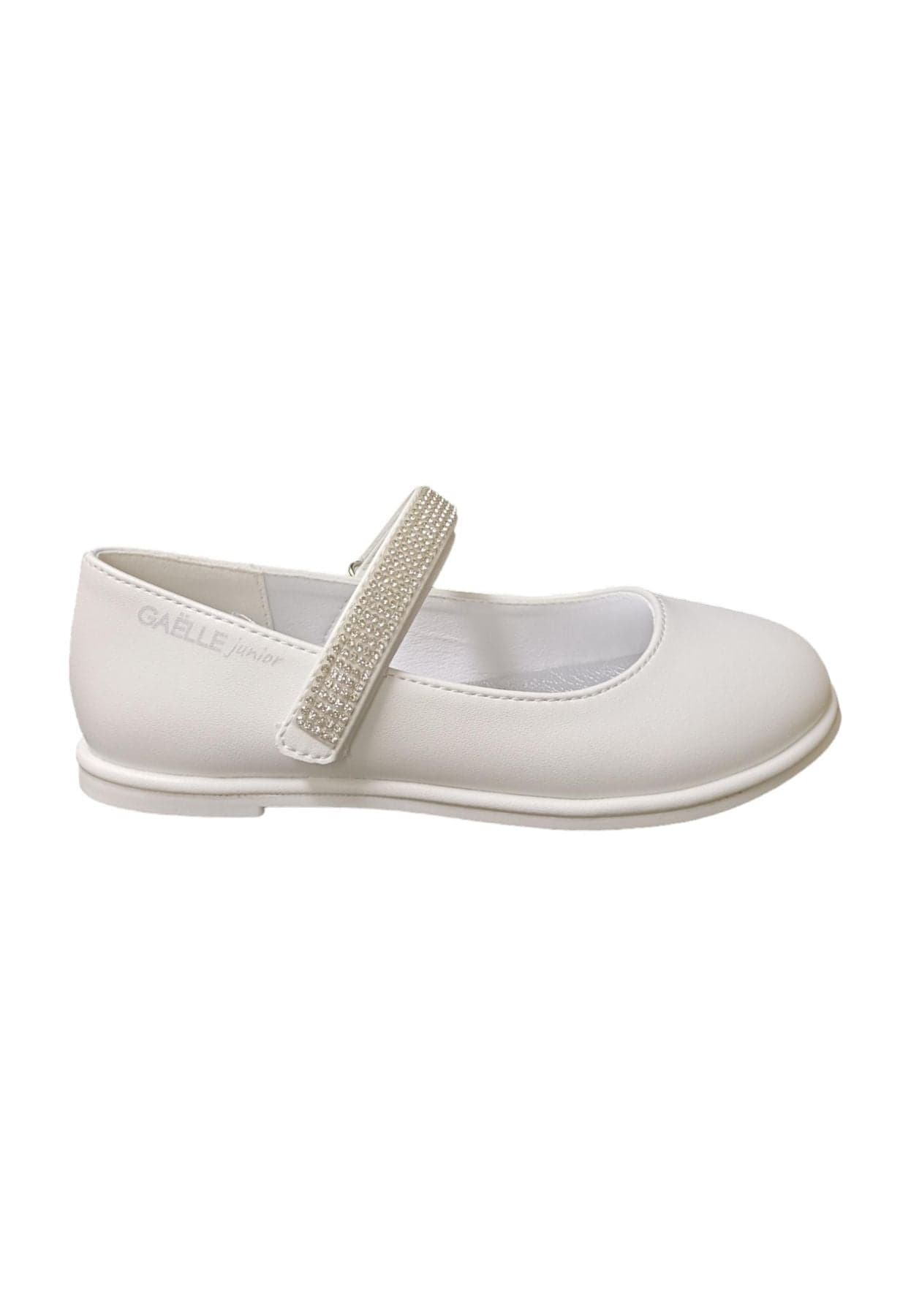 Ballerina bambina Gaelle Lipstick bianco multicolore pelle velcro elegance style in Ballerine Scarpetteria Gica - Trani, commercioVirtuoso.it