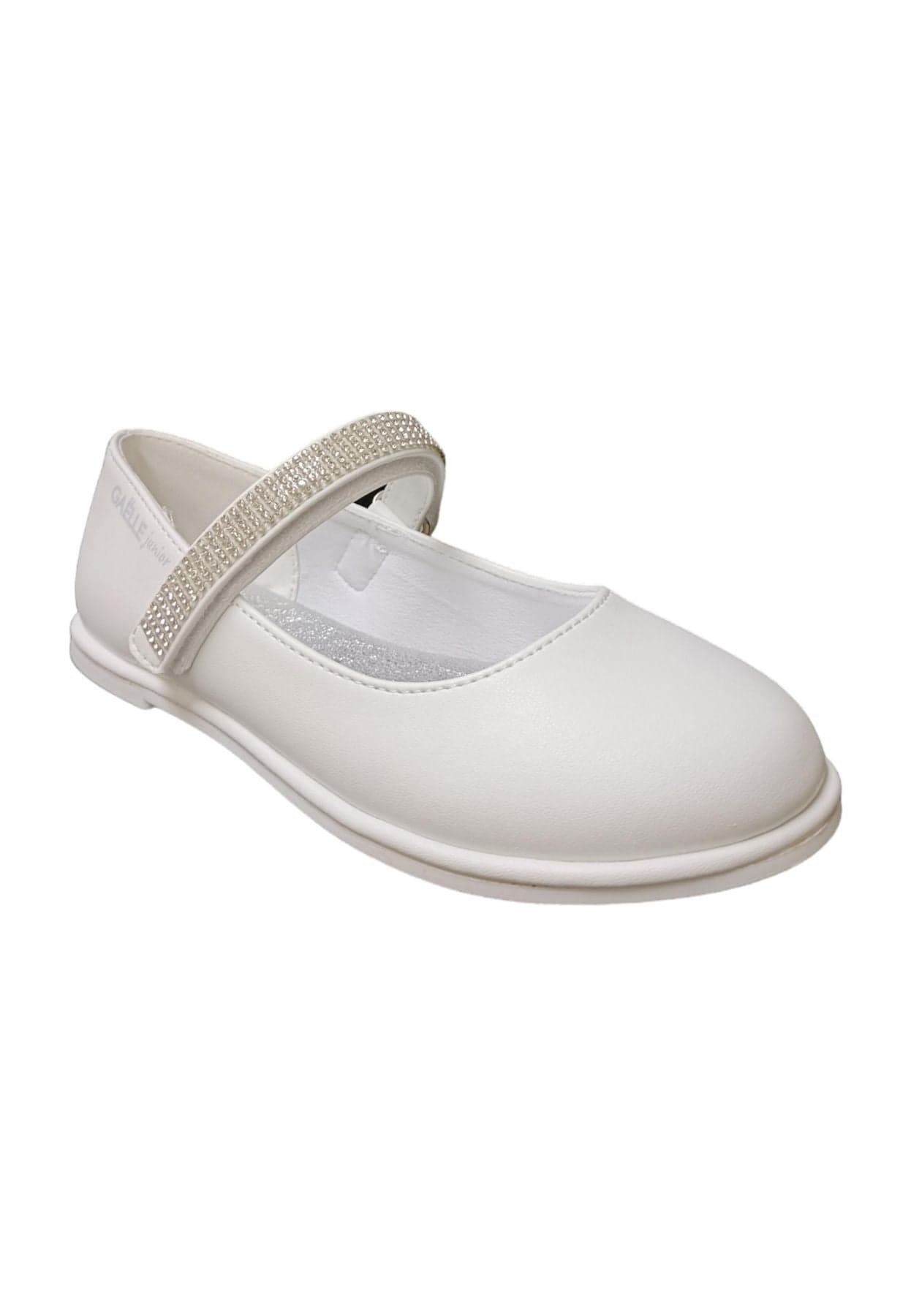 Ballerina bambina Gaelle Lipstick bianco multicolore pelle velcro elegance style in Ballerine Scarpetteria Gica - Trani, commercioVirtuoso.it
