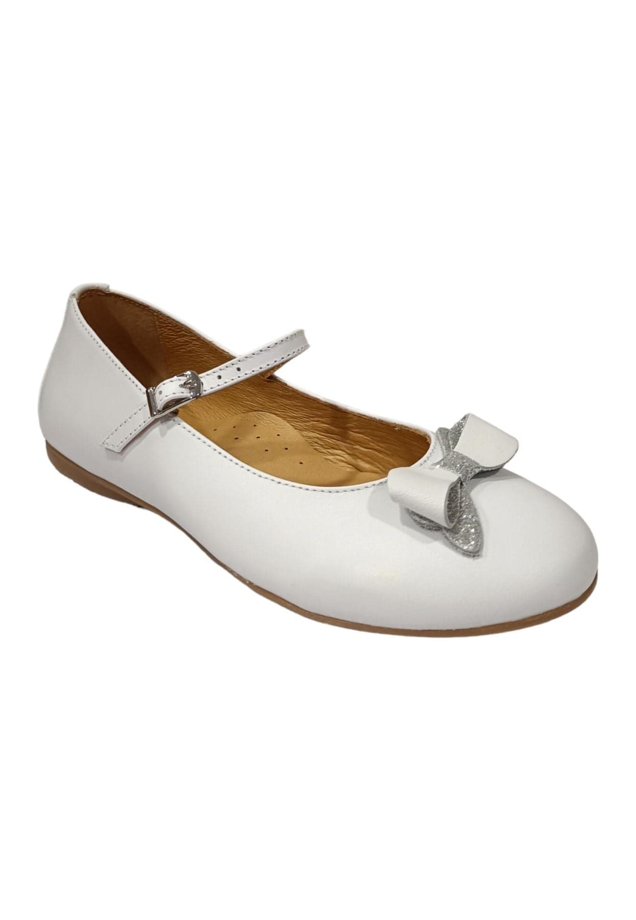 Ballerina bambina Platis P2079 bianco multicolore pelle fibbia elegance style in Ballerine Scarpetteria Gica - Trani, commercioVirtuoso.it