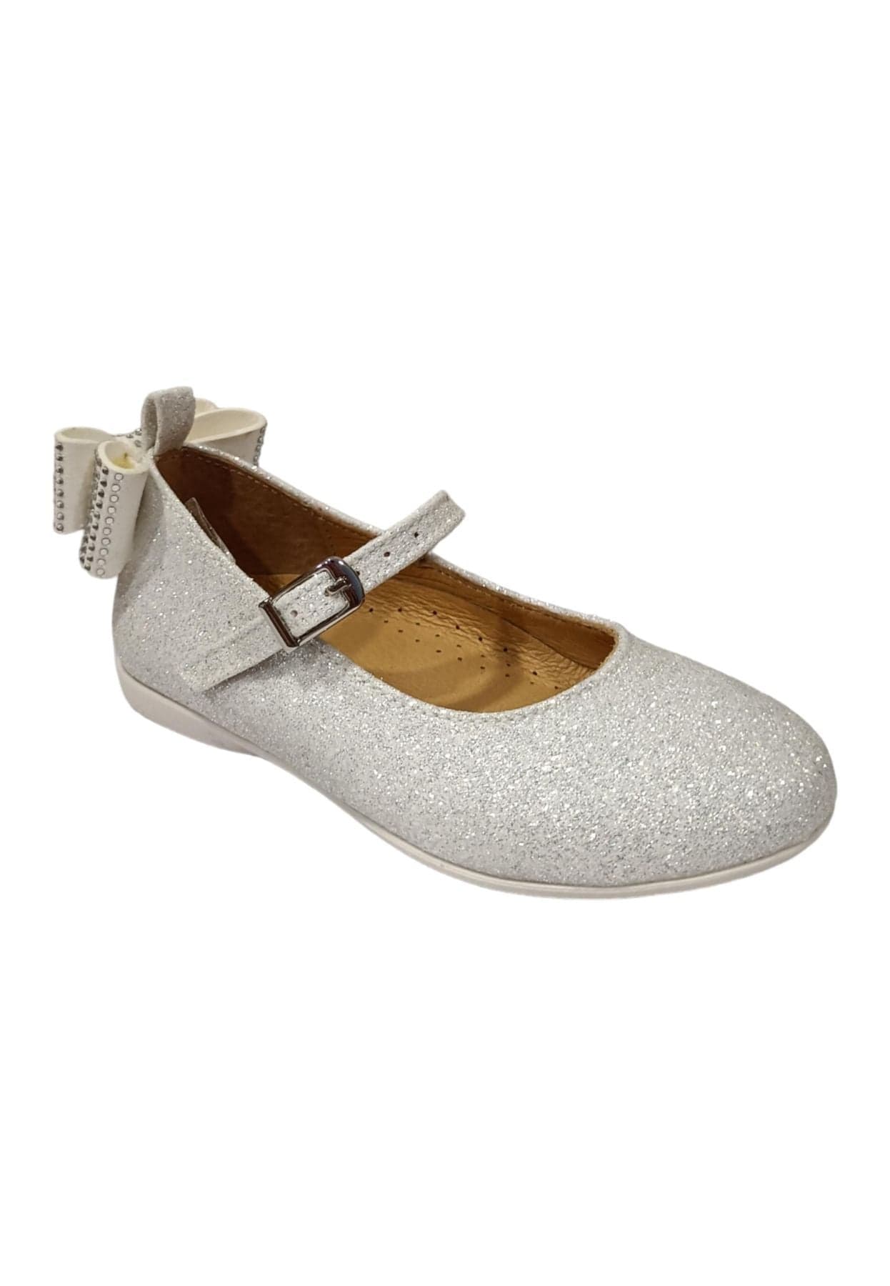 Ballerina bambina Platis P2240 bianco multicolore glitter fibbia elegance style in Ballerine Scarpetteria Gica - Trani, commercioVirtuoso.it