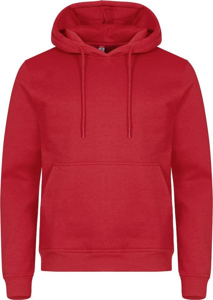 Felpa Clique Miami Rosso con Cappuccio Tascone a Marsupio Taglie Forti - 2