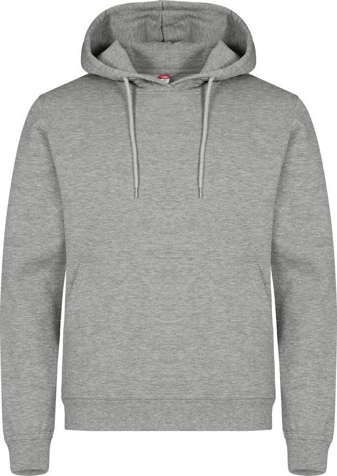 Felpa Clique Miami Grigio Melange con Cappuccio Tascone a Marsupio Taglie Forti - 2