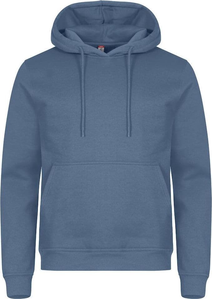 Felpa Clique Miami Blu Acciaio con Cappuccio Tascone a Marsupio Taglie Forti - 2