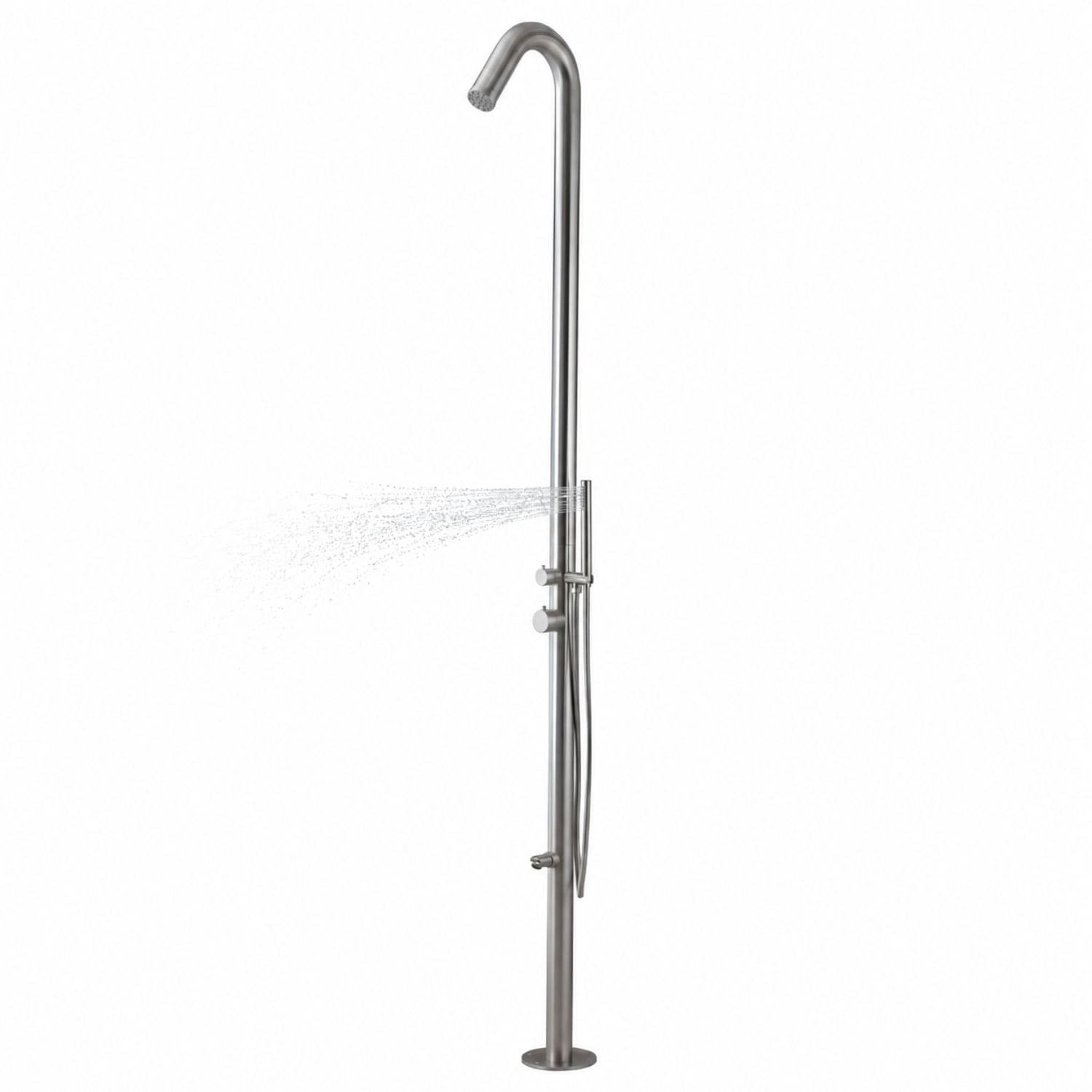 Colonna-doccia-da-esterno-Betulla-a-pavimento-inox-spazzolato-con-lava-piedi