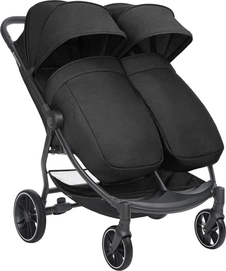 Passeggino Gemellare Kikkaboo Happy 2 – Nero – Kikka Boo