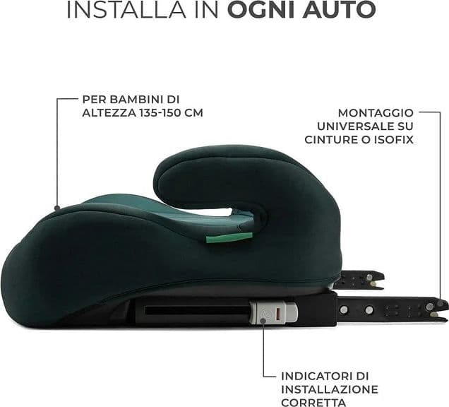 Seggiolino Auto Kinderkraft I-BOOST – Verde