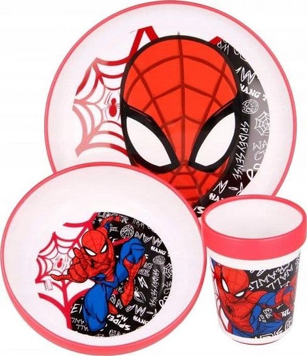 Set Pappa 3 Pz Disney Baby Premium Antiscivolo Bicolor – Rosso