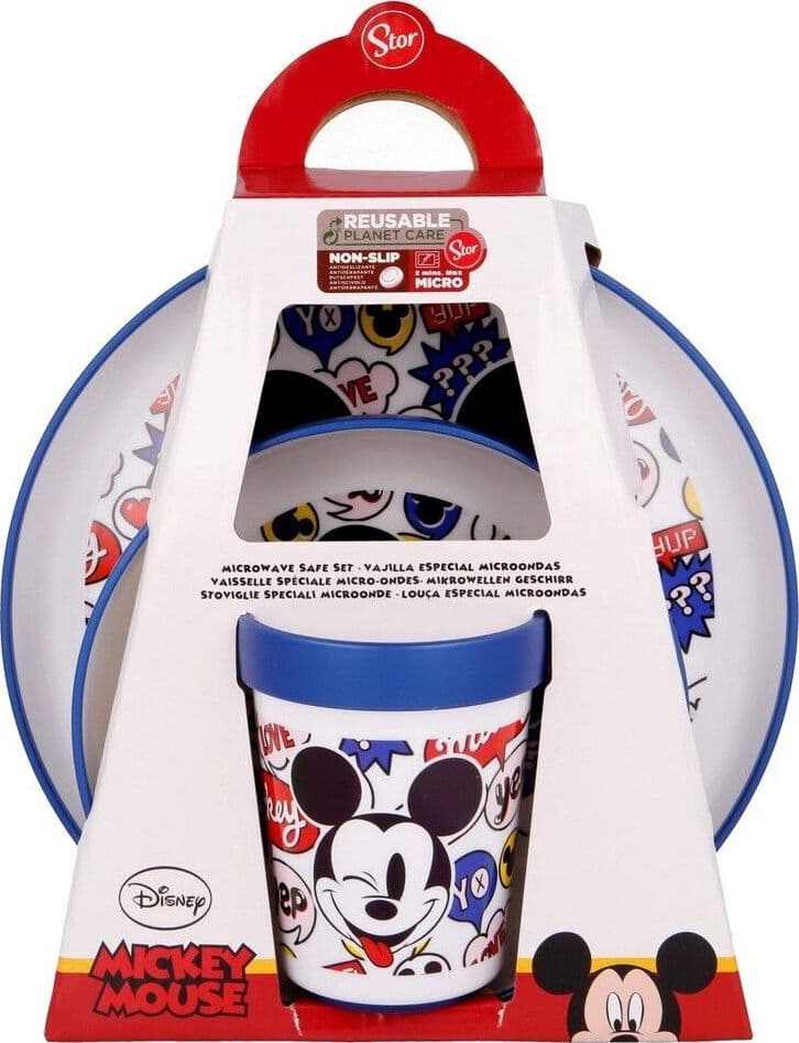 Set Pappa 3 Pz Disney Baby Premium Antiscivolo – Blu