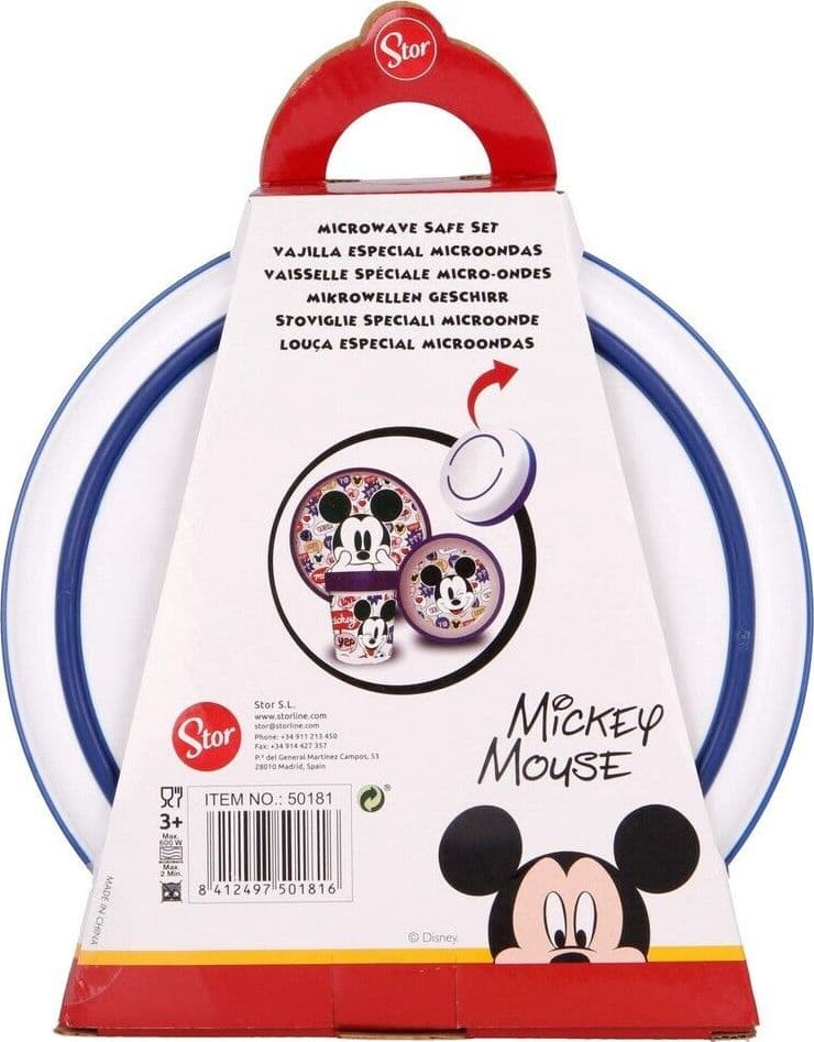 Set Pappa 3 Pz Disney Baby Premium Antiscivolo – Blu