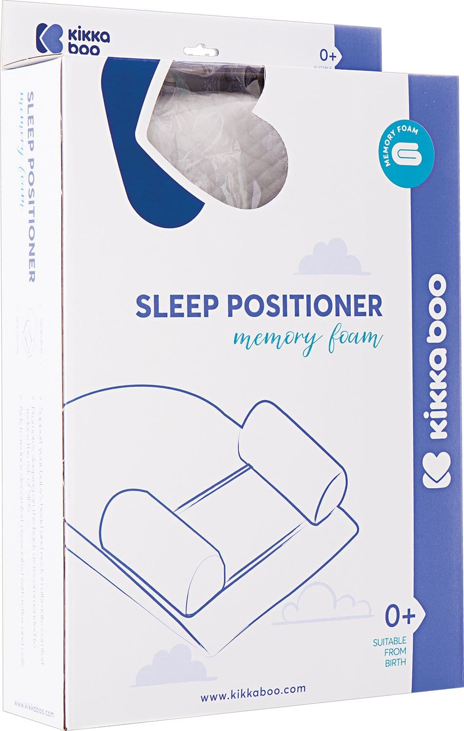 Posizionatore di sonno in Memory Foam Kikkaboo Grigio Velvet - 2