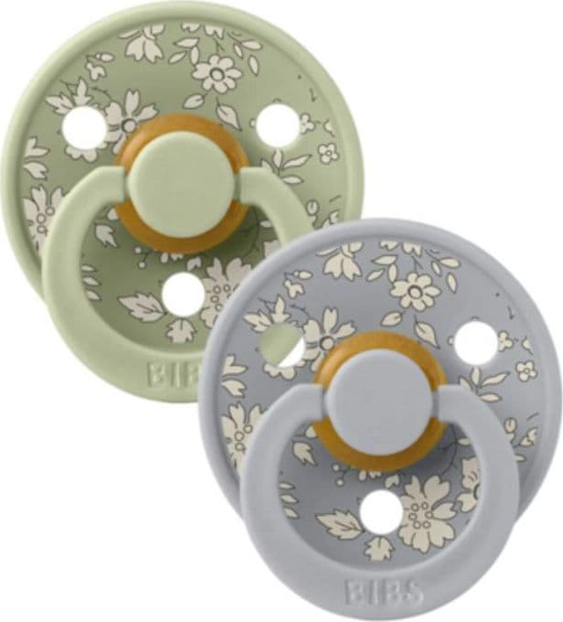 Set 2 Ciucci BIBS Colour Liberty Caucciù Ciliegia 0-6 mesi - 2