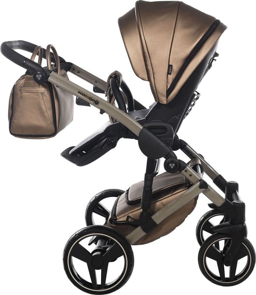 Trio Junama Diamond Fluo Pelle Bronze Navicella Nera Telaio Fango - 21
