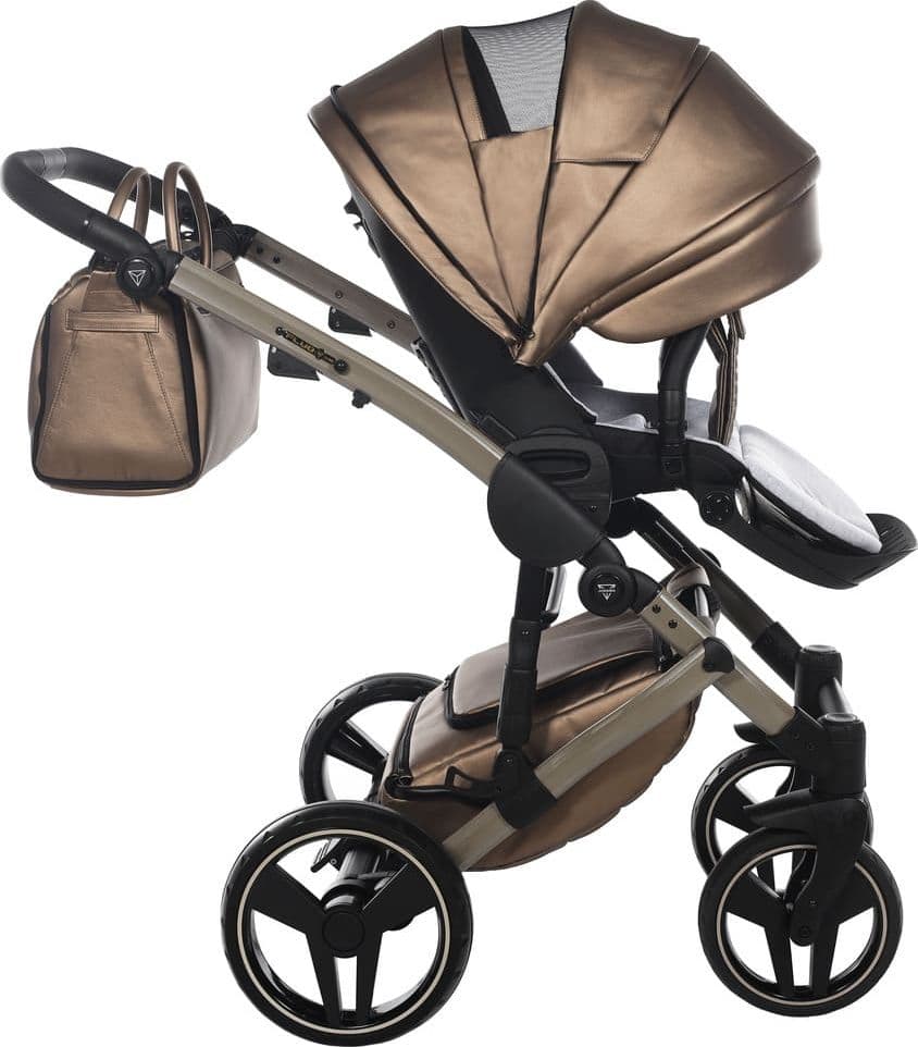 Trio Junama Diamond Fluo Pelle Bronze Navicella Nera Telaio Fango - 23
