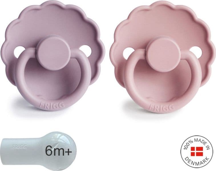 Succhietto Frigg B Silicone 2 in 1 Daisy-Baby Pink e S. Lilac-Varie Misure – 6 mesi +