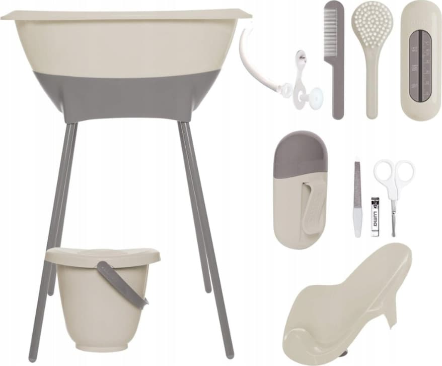 Set da bagno e cura del corpo Luma con secchiello-Vari colori – Almond