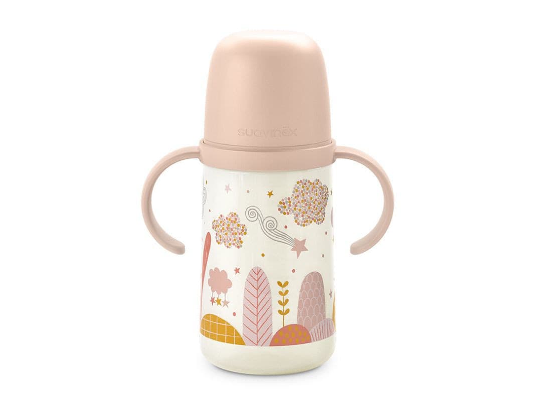 Biberon Suavinex Dreams con Manici Antigoccia 270 ml - 4 mesi – Rosa