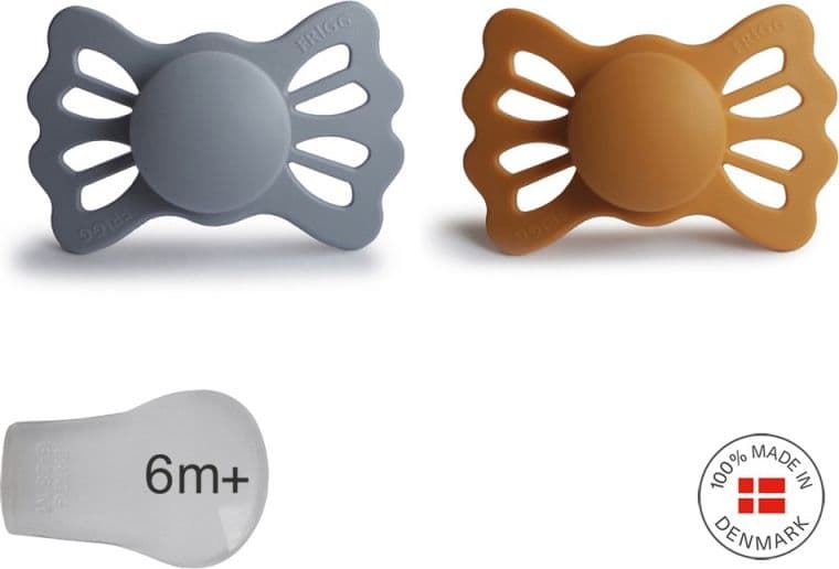 Succhietto Frigg Simmetrico Silicone 2 in 1 Lucky 6 18 mesi - Vari Colori – Great G./Honey G.
