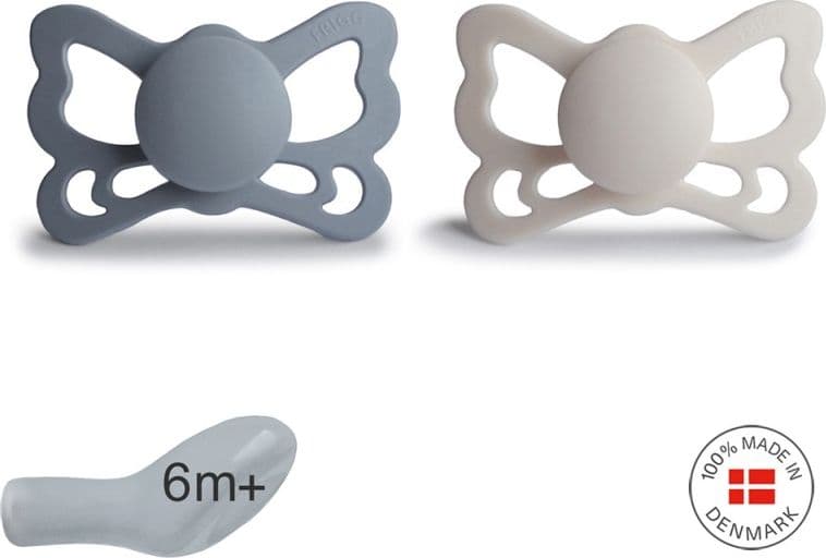 Succhietto Frigg Anatomico Silicone 2 in 1 Butterfly 6+ mesi - Vari Colori – Great G./ Silver G.