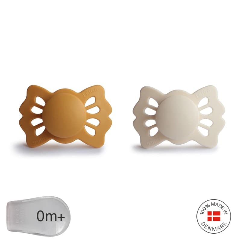 Succhietto Frigg Simmetrico Silicone 2 in 1 Lucky 0-6 mesi - Vari Colori – Honey G./Cream