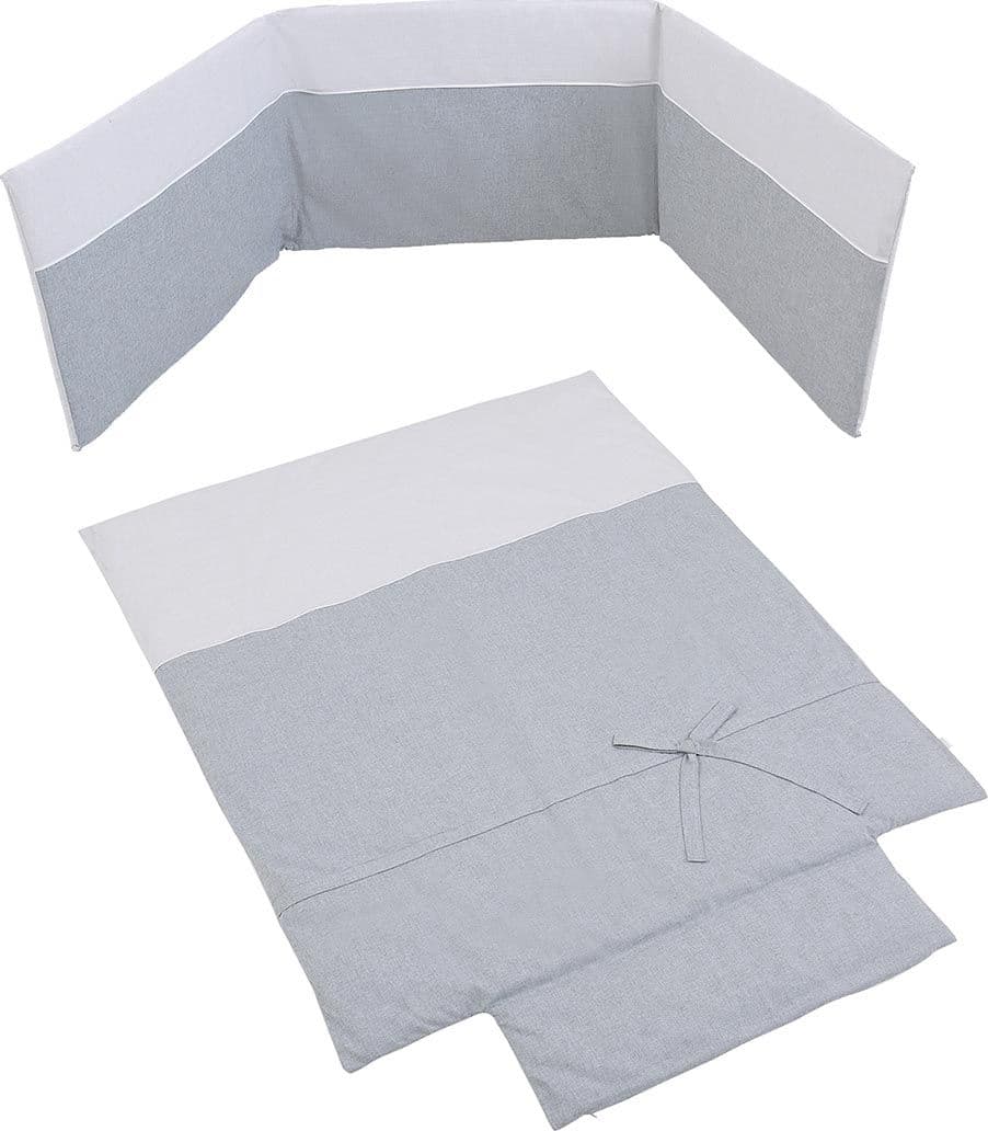 Kit Piumone + Paracolpi Lettino 120 x 60 cm Nature Micuna – Grigio