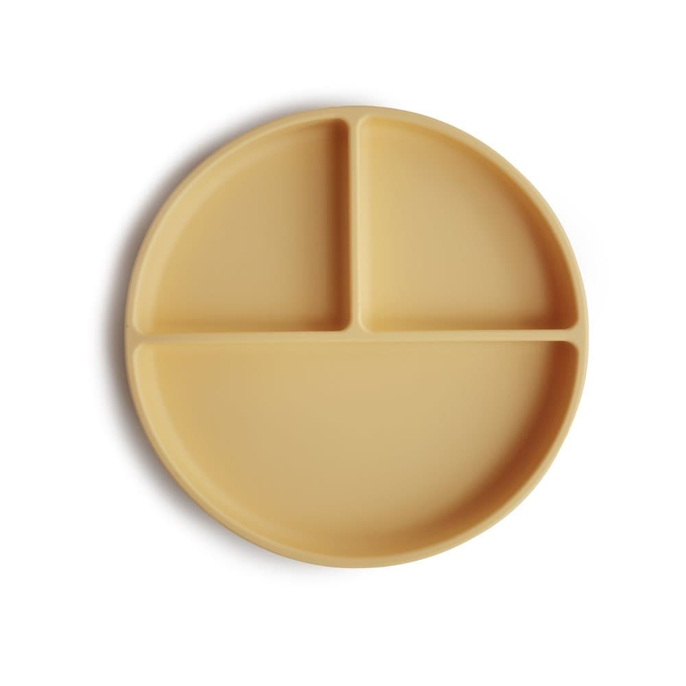 Piatto Mushie In Silicone Morbido - Vari Colori – Giallo