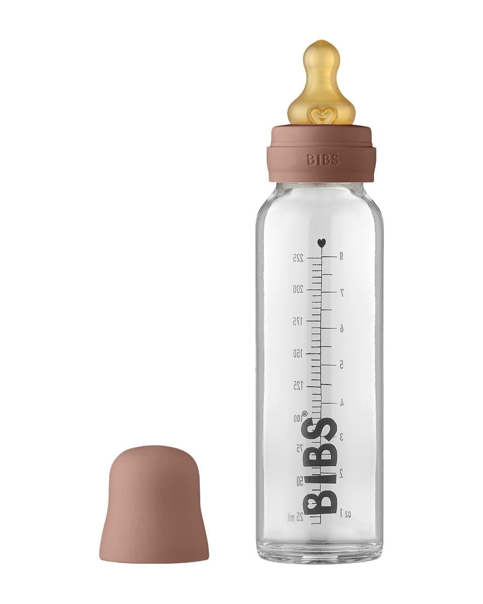 Set Completo Biberon BIBS Vetro 225ml – Marrone