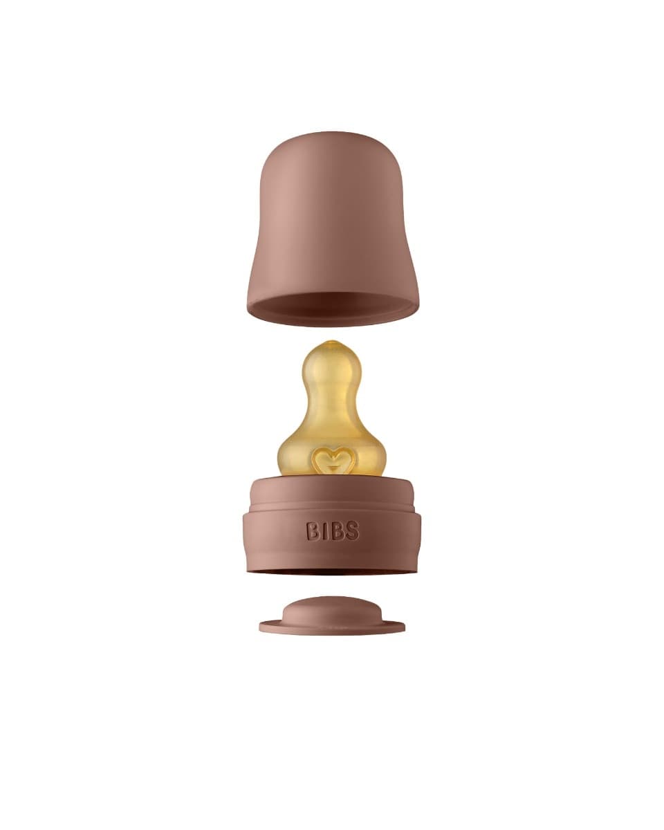 Set Completo Biberon BIBS Vetro 225ml – Marrone