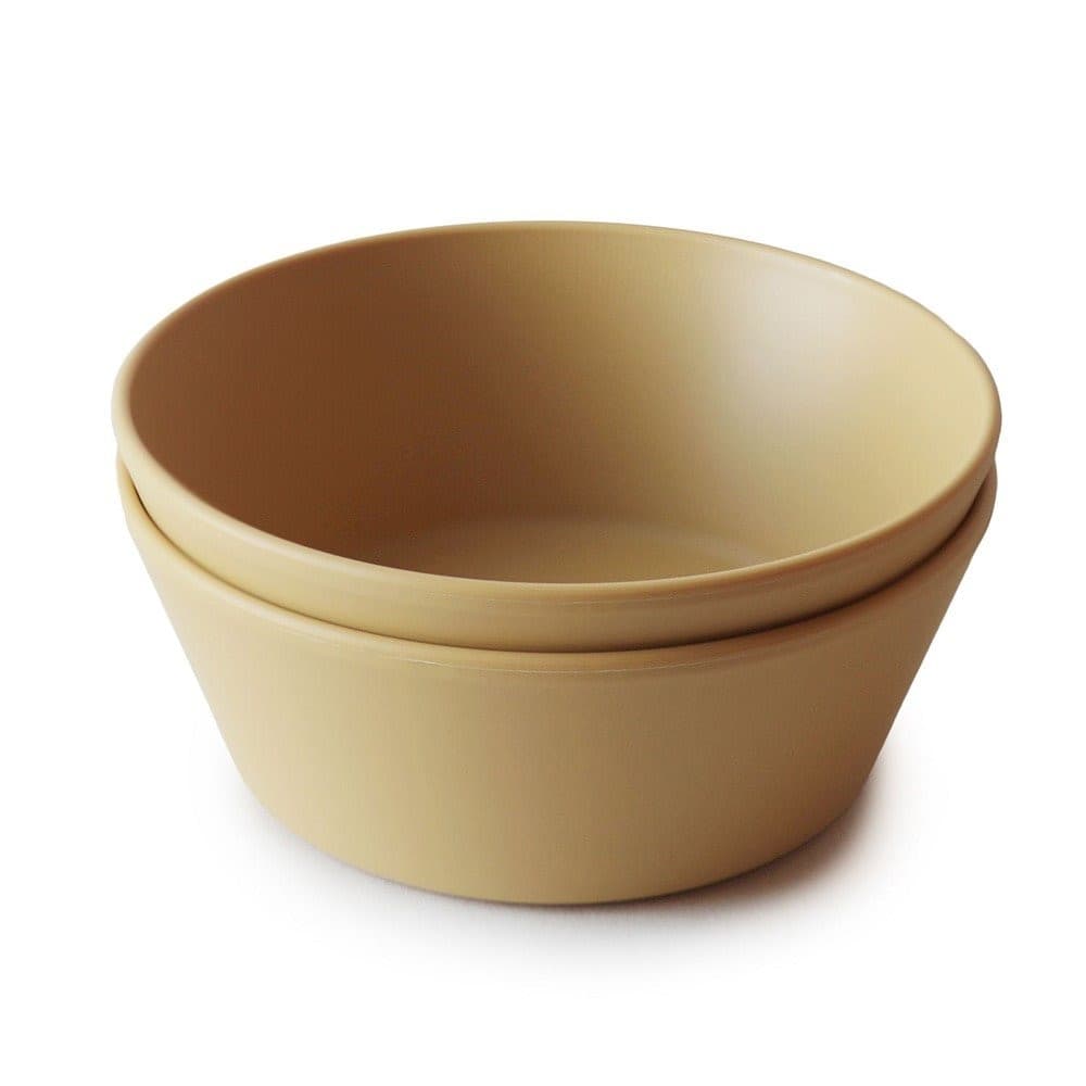 Set 2 Ciotole Mushie Round – Giallo