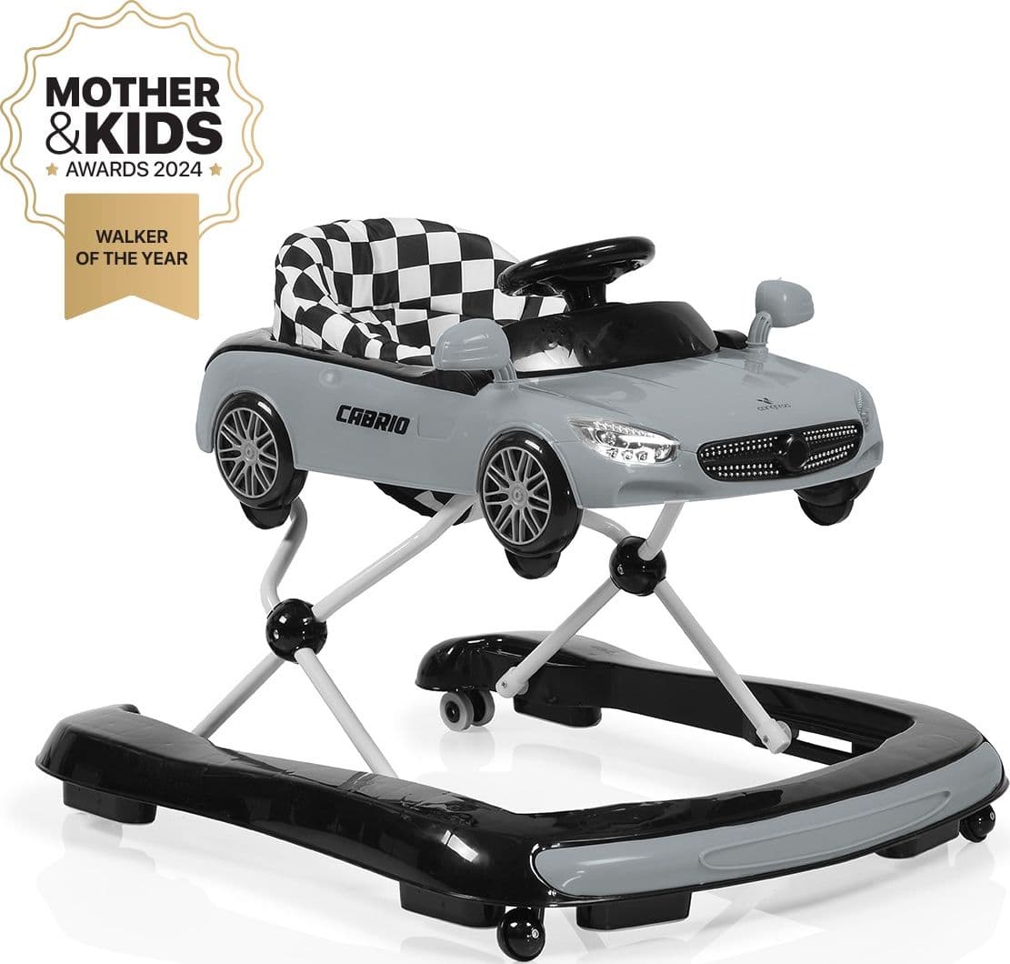 Girello 2 in 1 Cangaroo Cabrio – Grigio – Moni Trade