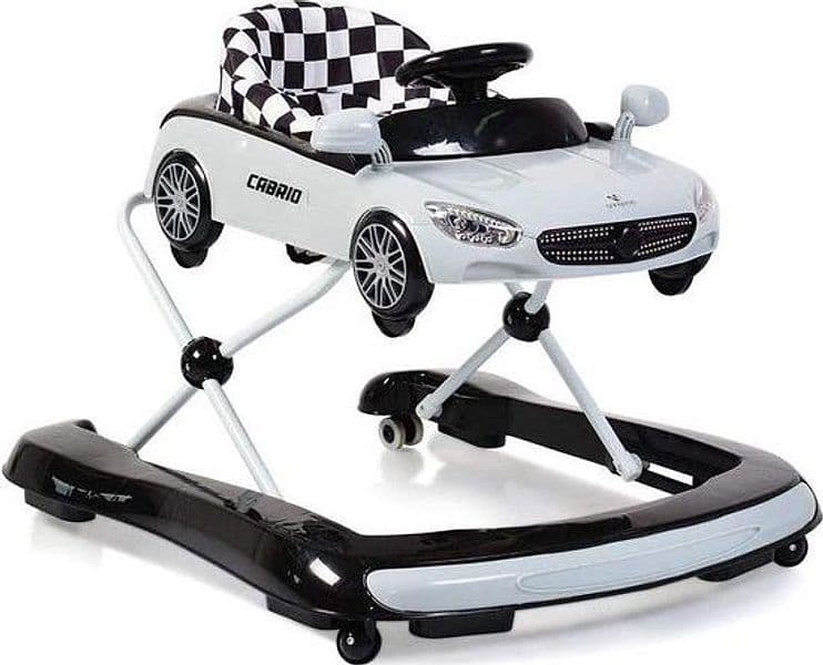 Girello 2 in 1 Cangaroo Cabrio – Bianco – Moni Trade