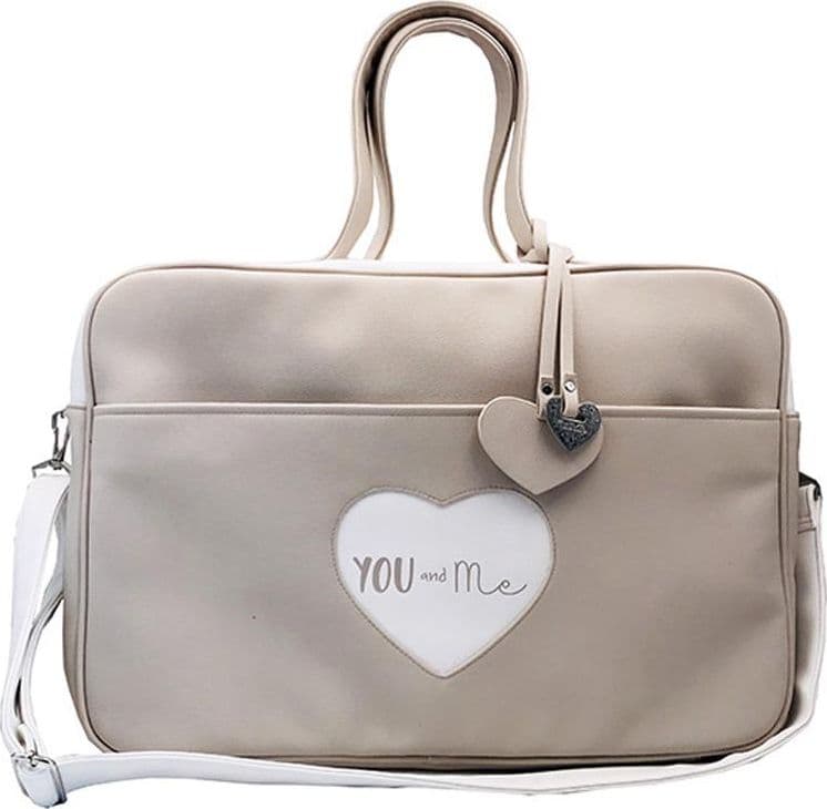 Borsa Passeggio c/fasciatoio Nanàn You&Me Ecopelle – Ecru – Nanan