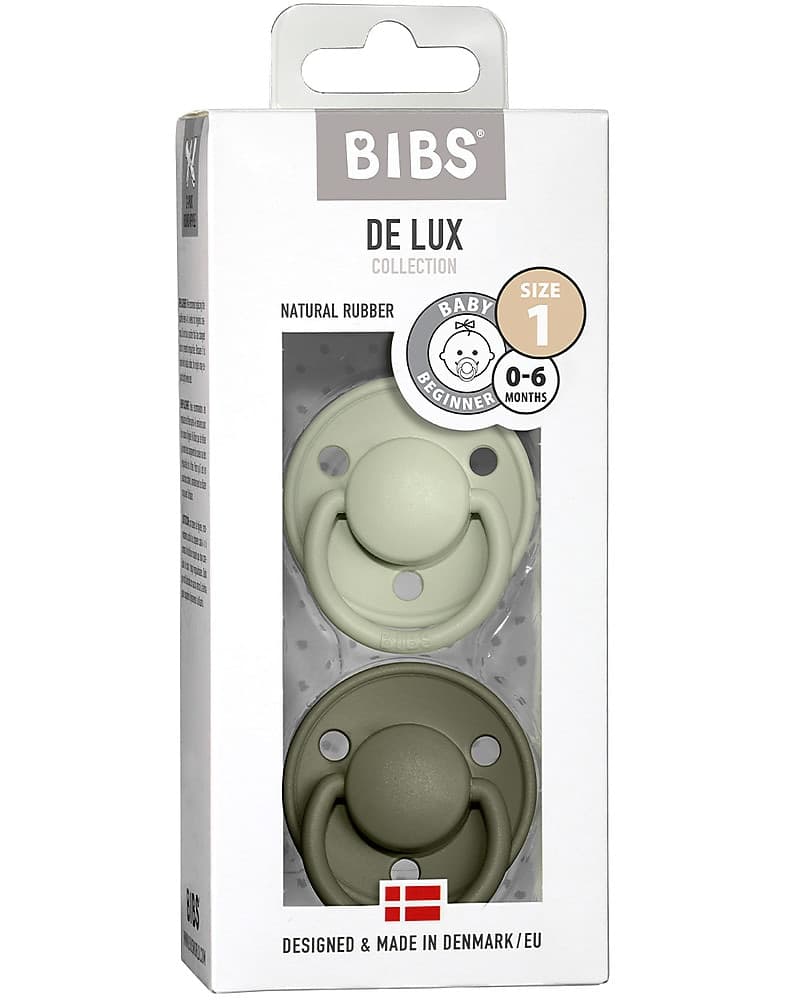 Set 2 Ciucci BIBS De Lux – Verde Militare, 0 - 6 Mesi