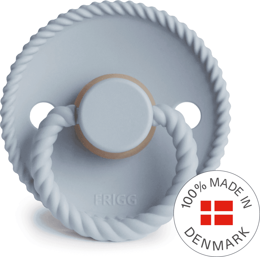 Ciuccio FRIGG Rope Powder Blue Latex – 6 -18-mesi