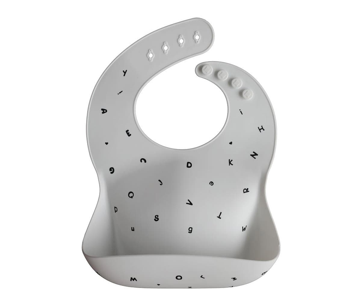 Bavaglino Silicone Mushie – Bianco alpino
