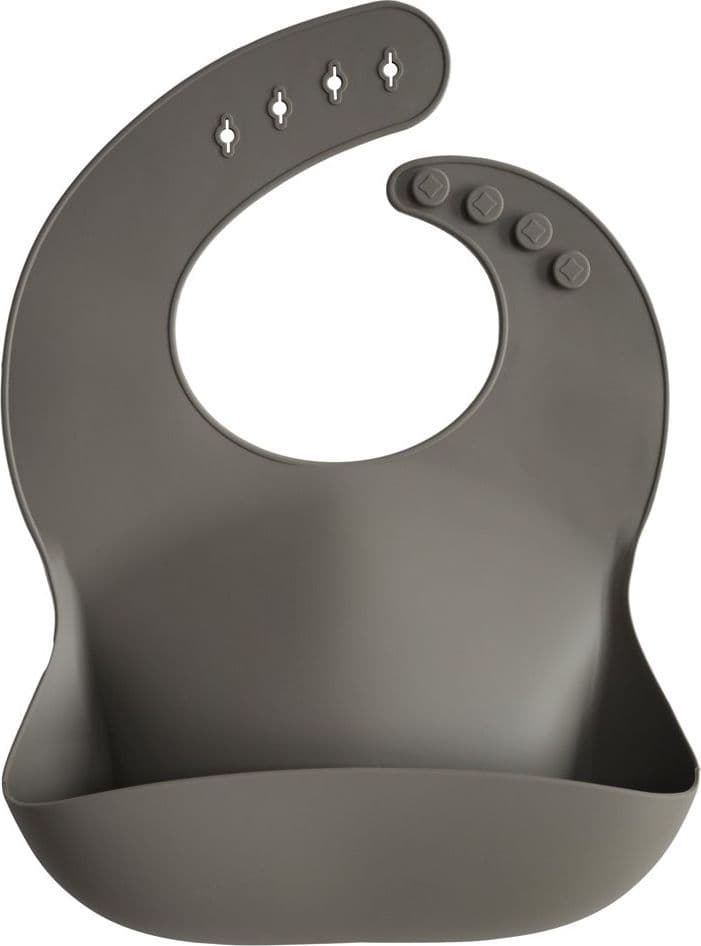 Bavaglino Silicone Mushie – Grigio
