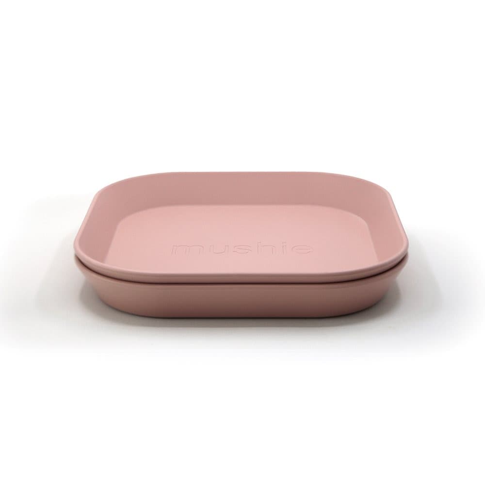 Set 2 Piatti Mushie Square – Rosa
