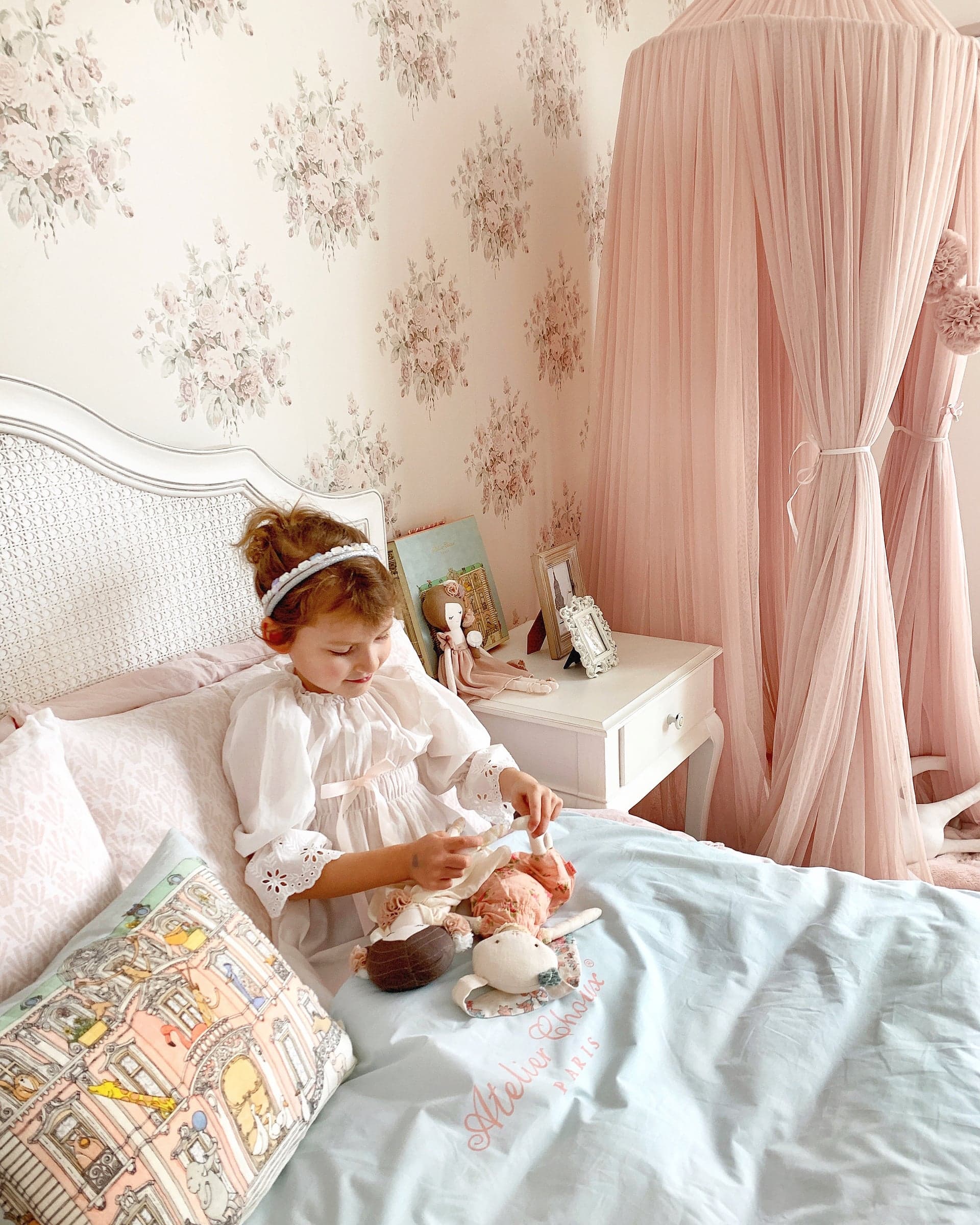 Cuscino in Raso Atelier Choux – Celeste